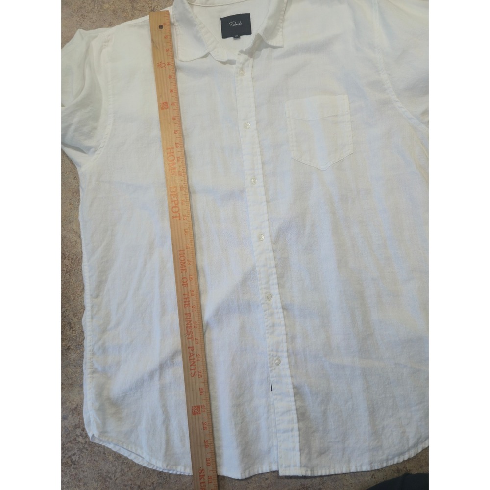 Rails Wyatt White100% Cotton Button Down Shirt Mens XXL Long Sleeve Pocket - Picture 6 of 12